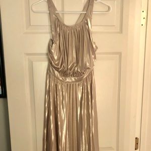 Gold Metalic Full Length Dress